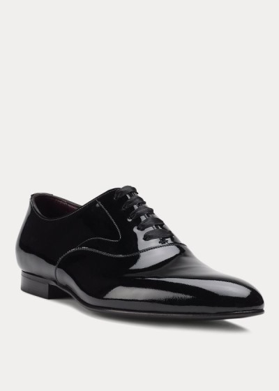 Tenis Ralph Lauren Hombre Negros - Paget Patent Leather - NAIJB8901